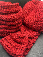 Load image into Gallery viewer, Hat, Ear Warmer, &amp; Infinity Scarf Set
